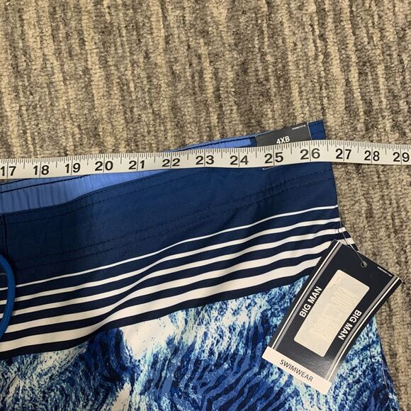 Brand New Roundtree & Yorke Men's Size 4XB Big Blue Orange Board Shorts Swimwear - Picture 7 of 9